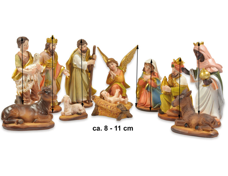 Riffelmacher Krippenfigurenset "Gold" 8-11 cm | 11-tlg. Traditionelles Design - 78301