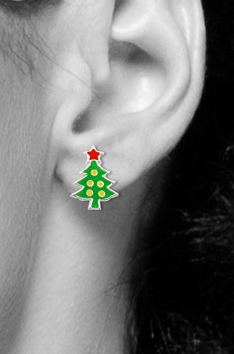 LUISIA® Ohrstecker "Weihnachtsbaum" E-14456 - 925 Sterling Silber
