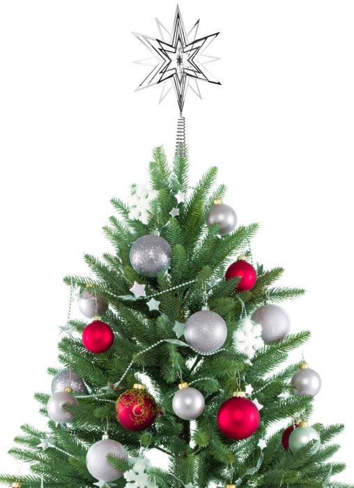 Riffelmacher Christbaumspitze Metall Stern 33cm | 17859 - Silber