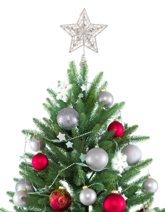 Riffelmacher Christbaumspitze Draht Stern 24cm 17841 - Silber