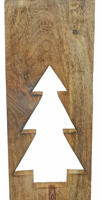 Riffelmacher XL Baumsäule mit Baum-Kerzenhalter 70733 - Natur Silber 100x37cm