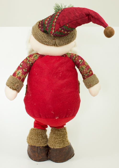 Weihnachtsmann Dekofigur für Advent und Weihnachten - Stehfigur mit ausziehbaren Beinen - 80 x 34 cm